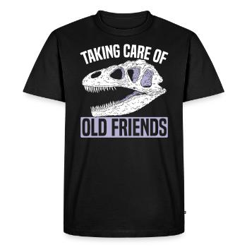 Prendre soin de vieux amis Musée Whisperer - T-shirt Premium bio Homme - noir - Devant - Nico (187cm)