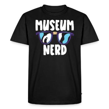 Musée Nerd Museum Lover Museum Conservateur du musée - T-shirt Premium bio Homme - noir - Devant - Nico (187cm)