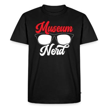 Musée Nerd Museum Lover Museum Conservateur du musée - T-shirt Premium bio Homme - noir - Devant - Nico (187cm)