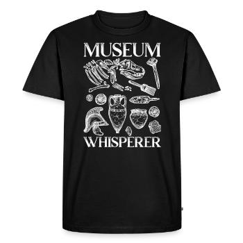 Musée Whisperer Museum Lover Museum Conservateur de musée - T-shirt Premium bio Homme - noir - Devant - Nico (187cm)