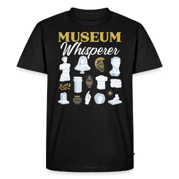 Musée Whisperer Museum Lover Museum Conservateur de musée - T-shirt Premium bio Homme - noir - Devant - Nico (187cm)