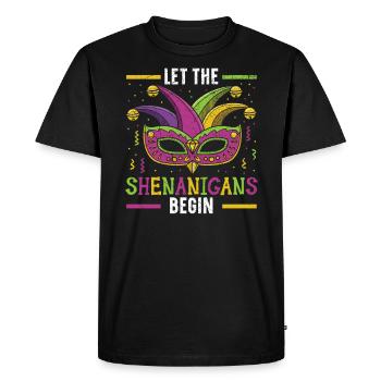 Let The Shenanigans Begin Mardi Gras Celebration - Men's Premium Organic T-Shirt - black - Front - Nico (187cm)