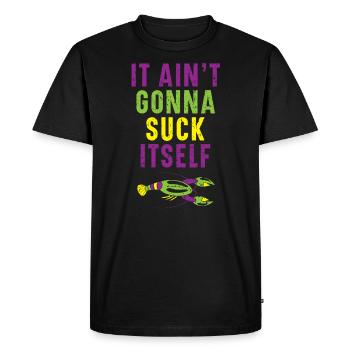 Il ne va pas se sucer Mardi Gras d’écrevisses - T-shirt Premium bio Homme - noir - Devant - Nico (187cm)
