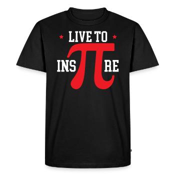 Live To Inspire Math Lover Math Teacher Pi Day - Men's Premium Organic T-Shirt - black - Front - Nico (187cm)