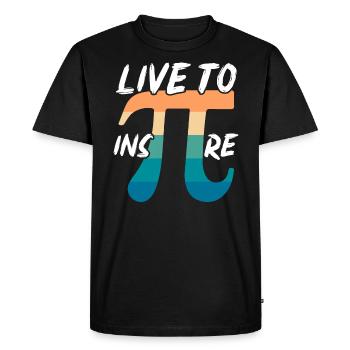 Live To Inspire Math Lover Math Teacher Pi Day - Men's Premium Organic T-Shirt - black - Front - Nico (187cm)