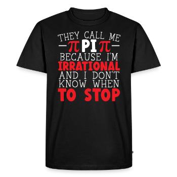 Professeur de mathématiques Math Professeur de Mathématicien Pi Day - T-shirt Premium bio Homme - noir - Devant - Nico (187cm)