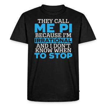 Professeur de mathématiques Math Professeur de Mathématicien Pi Day - T-shirt Premium bio Homme - noir - Devant - Nico (187cm)