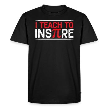 J’enseigne pour inspirer le mathématicien Mathématicien Pi Day - T-shirt Premium bio Homme - noir - Devant - Nico (187cm)