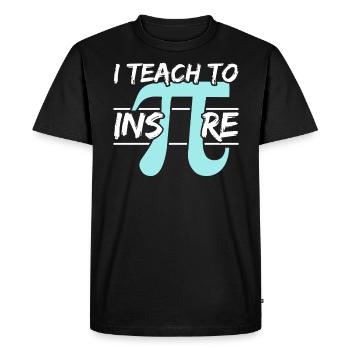 J’enseigne pour inspirer le mathématicien Mathématicien Pi Day - T-shirt Premium bio Homme - noir - Devant - Nico (187cm)