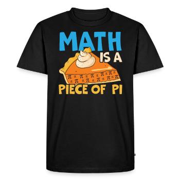 Math Is A Piece Of Pi Day Math Lover Mathematician - Men's Premium Organic T-Shirt - black - Front - Nico (187cm)