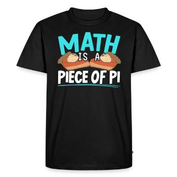 Math Is A Piece Of Pi Day Math Lover Mathematician - Men's Premium Organic T-Shirt - black - Front - Nico (187cm)