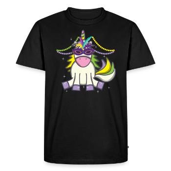 Unicorn Lover Mardi Gras Nouvelle-Orléans Louisiane - T-shirt Premium bio Homme - noir - Devant - Nico (187cm)