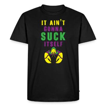 Ça ne va pas se sucer Écrevisses Mardi Gras - T-shirt Premium bio Homme - noir - Devant - Nico (187cm)