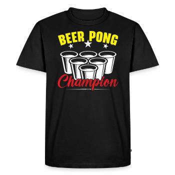 Beer Pong Champion Alcohol Drinking Game Beer Pong - Men's Premium Organic T-Shirt - black - Front - Nico (187cm)