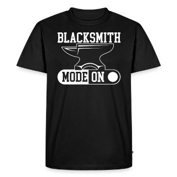 Mode forgeron sur forge forger métallurgiste - T-shirt Premium bio Homme - noir - Devant - Nico (187cm)