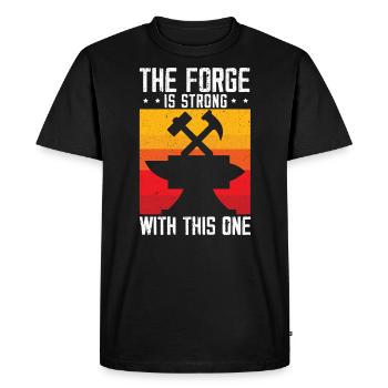La forge est forte avec ce forgeron - T-shirt Premium bio Homme - noir - Devant - Nico (187cm)