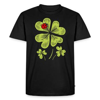 Ladybug St. Patricks Day Bug Catcher Entomologist - Men's Premium Organic T-Shirt - black - Front - Nico (187cm)