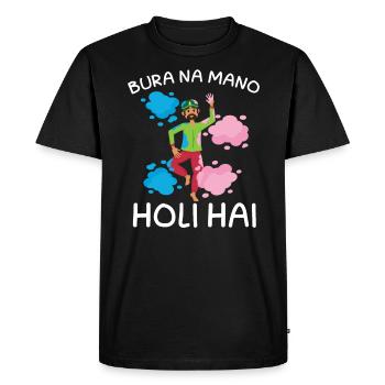 Bura Na Mano Holi Hai Hindu Buddhist Holi Festival - T-shirt Premium bio Homme - noir - Devant - Nico (187cm)