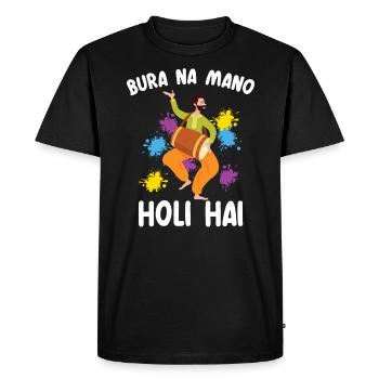 Bura Na Mano Holi Hai Hindu Buddhist Holi Festival - T-shirt Premium bio Homme - noir - Devant - Nico (187cm)