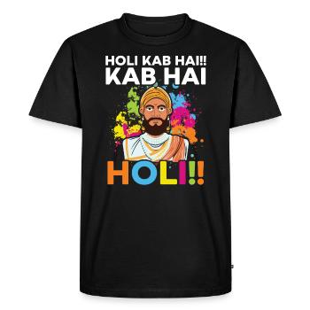 Radha Krishna Hinduism Hindu Holi Festival - Men's Premium Organic T-Shirt - black - Front - Nico (187cm)