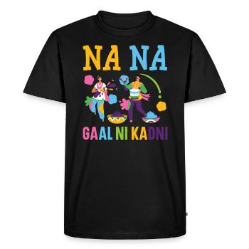 Na Na Gaal Ni Kadni Hindu Buddhist Holi Festival - T-shirt Premium bio Homme - noir - Devant - Nico (187cm)