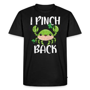 I Pinch Back St. Patricks Day Irish Pride Shamrock - Men's Premium Organic T-Shirt - black - Front - Nico (187cm)