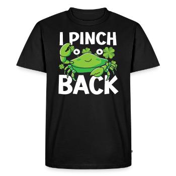 I Pinch Back St. Patricks Day Irish Pride Shamrock - Men's Premium Organic T-Shirt - black - Front - Nico (187cm)
