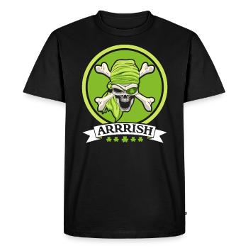 Shenanigan St. Patricks Day Irish Pirate Shamrock - Men's Premium Organic T-Shirt - black - Front - Nico (187cm)