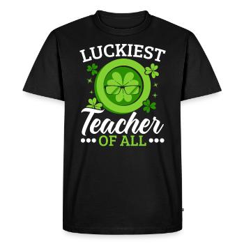 L’enseignant le plus chanceux de toute la Saint-Patrick - T-shirt Premium bio Homme - noir - Devant - Nico (187cm)