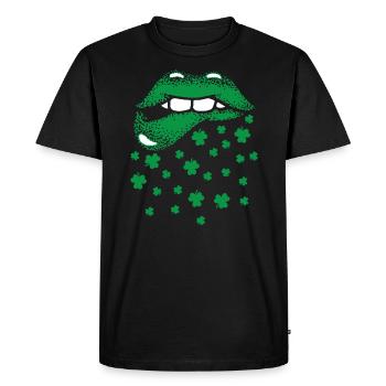 Shenanigan Shamrock St. Patricks Day Irish Pride - Men's Premium Organic T-Shirt - black - Front - Nico (187cm)
