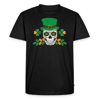 Shenanigan Shamrock St. Patricks Day Irish Pride - Men's Premium Organic T-Shirt - black - Front - Nico (187cm)