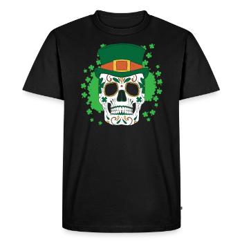 Shenanigan Shamrock St. Patricks Day Irish Pride - Men's Premium Organic T-Shirt - black - Front - Nico (187cm)