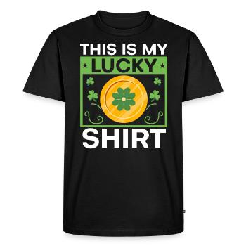 Shenanigan Shamrock St. Patricks Day Irish Pride - Men's Premium Organic T-Shirt - black - Front - Nico (187cm)