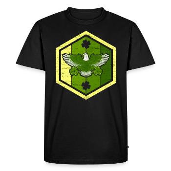 Shenanigan Shamrock St. Patricks Day Irish Pride - Men's Premium Organic T-Shirt - black - Front - Nico (187cm)