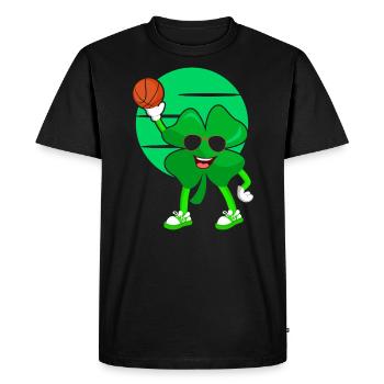 Basketball Player St. Patrick's Day Irish Pride - Men's Premium Organic T-Shirt - black - Front - Nico (187cm)