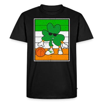 Basketball Player St. Patrick's Day Irish Pride - Men's Premium Organic T-Shirt - black - Front - Nico (187cm)