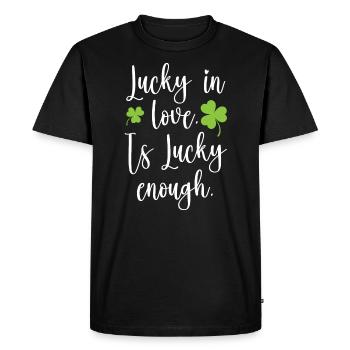 Shenanigan Shamrock St. Patricks Day Irish Pride - Men's Premium Organic T-Shirt - black - Front - Nico (187cm)