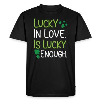 Shenanigan Shamrock St. Patricks Day Irish Pride - Men's Premium Organic T-Shirt - black - Front - Nico (187cm)