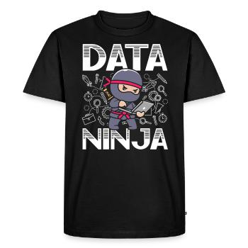 Data Ninja Data Whisperer Data Scientist - T-shirt Premium bio Homme - noir - Devant - Nico (187cm)