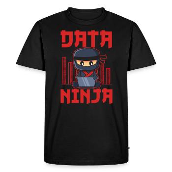 Data Ninja Data Whisperer Data Scientist - T-shirt Premium bio Homme - noir - Devant - Nico (187cm)