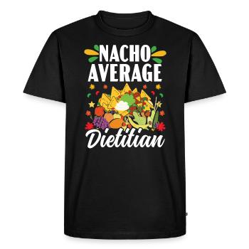 Nacho Average Dietitian Nutritionist Cinco De Mayo - Men's Premium Organic T-Shirt - black - Front - Nico (187cm)