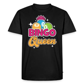 Bingo Queen Bingo Player Casino Gambling Lottery - T-shirt Premium bio Homme - noir - Devant - Nico (187cm)