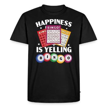 Jeu de bingo Joueur de bingo Casino Gambling Lottery - T-shirt Premium bio Homme - noir - Devant - Nico (187cm)