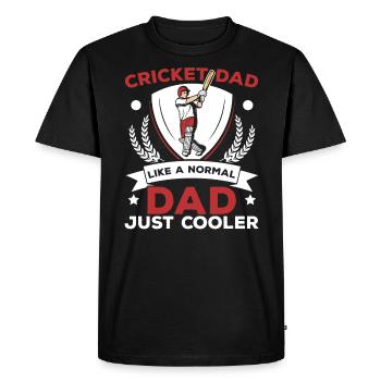 Un père de cricket comme un père normal juste plus cool - T-shirt Premium bio Homme - noir - Devant - Nico (187cm)