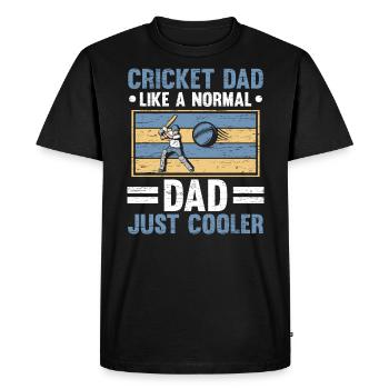 Un père de cricket comme un père normal juste plus cool - T-shirt Premium bio Homme - noir - Devant - Nico (187cm)
