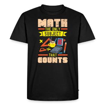 Les maths la seule matière qui compte professeur de maths - T-shirt Premium bio Homme - noir - Devant - Nico (187cm)