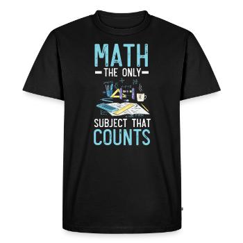 Les maths la seule matière qui compte professeur de maths - T-shirt Premium bio Homme - noir - Devant - Nico (187cm)