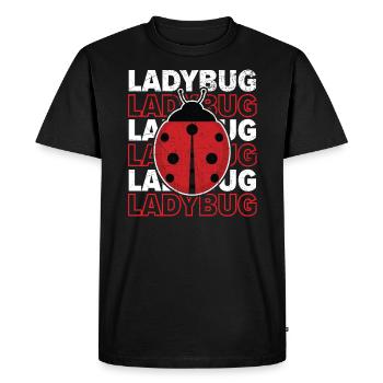 Entomologie des insectes Futur entomologiste Coccinelle - T-shirt Premium bio Homme - noir - Devant - Nico (187cm)