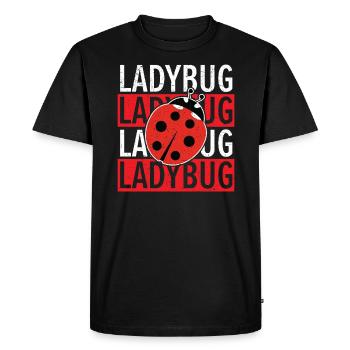 Entomologie des insectes Futur entomologiste Coccinelle - T-shirt Premium bio Homme - noir - Devant - Nico (187cm)