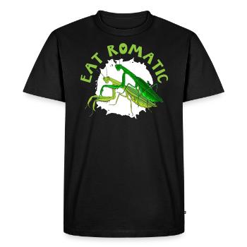 Mangez Romatic Praying Mantis Future Entomologiste - T-shirt Premium bio Homme - noir - Devant - Nico (187cm)